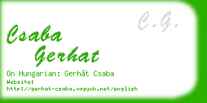 csaba gerhat business card