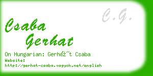 csaba gerhat business card